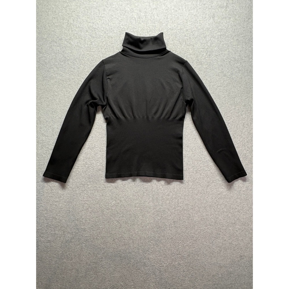 Cotton Candy Sweet Collection Black Ribbed Turtleneck Top 2X/3X RN101962